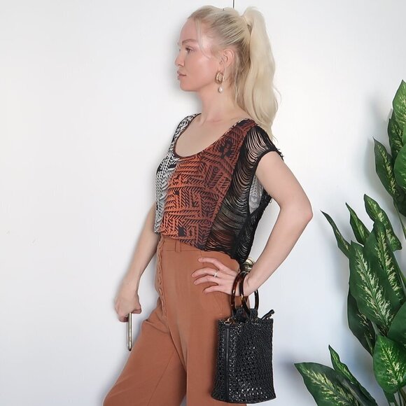 Bebe crop top with fringe - Picture 7 of 7